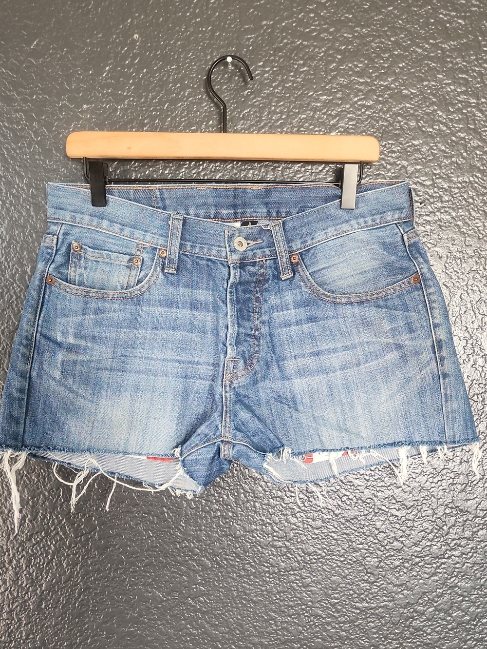 Lucky Brand Light Blue Distressed Denim Cutoff Shorts